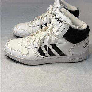 ADIDAS Hoops 2.0 White/Black Basketball Shoes FY8617 Men's SIZE 10.5